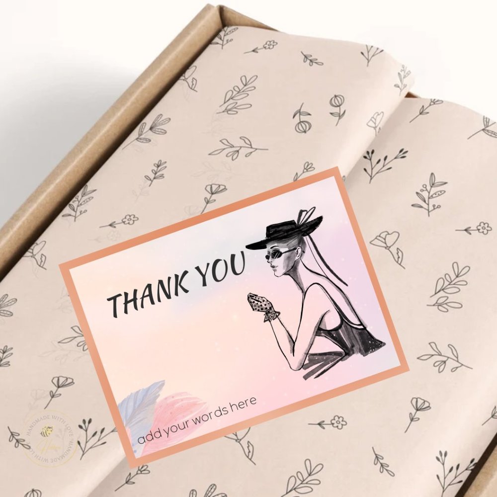 Elegant Fashion Thank You Card - Picture 3 of 11
